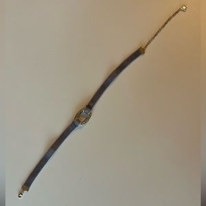 Kendra Scott Antique Brass Filigree Grey Velvet Choker